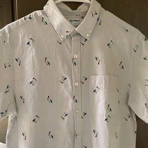 Old Navy grey pelican button-up shirt